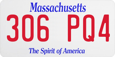 MA license plate 306PQ4