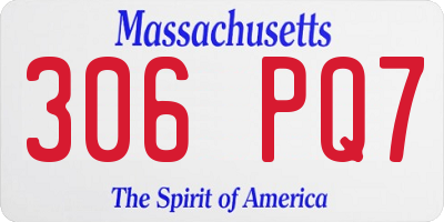 MA license plate 306PQ7