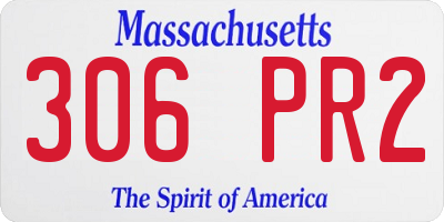 MA license plate 306PR2
