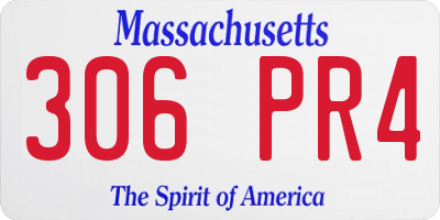 MA license plate 306PR4