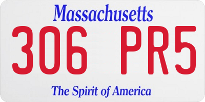 MA license plate 306PR5
