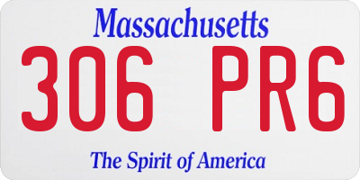 MA license plate 306PR6
