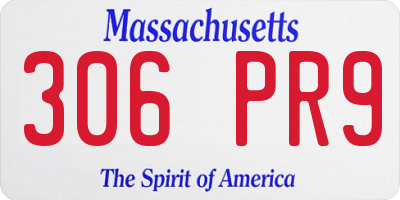 MA license plate 306PR9
