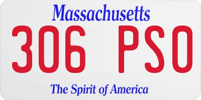 MA license plate 306PS0
