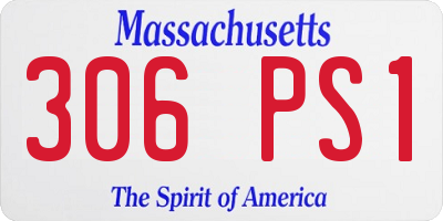 MA license plate 306PS1