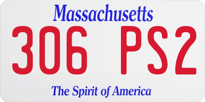 MA license plate 306PS2