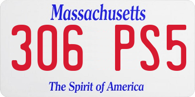 MA license plate 306PS5