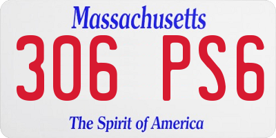 MA license plate 306PS6
