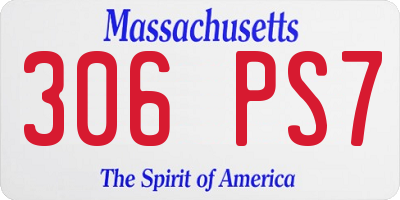 MA license plate 306PS7