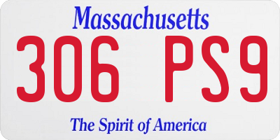 MA license plate 306PS9
