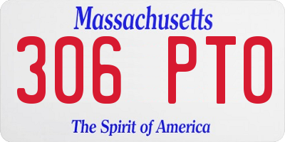 MA license plate 306PT0