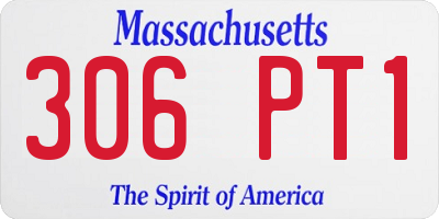 MA license plate 306PT1