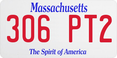 MA license plate 306PT2