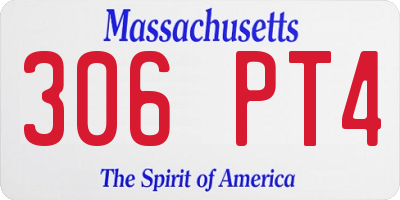 MA license plate 306PT4