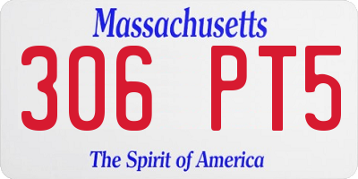 MA license plate 306PT5