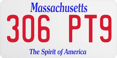 MA license plate 306PT9