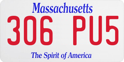 MA license plate 306PU5