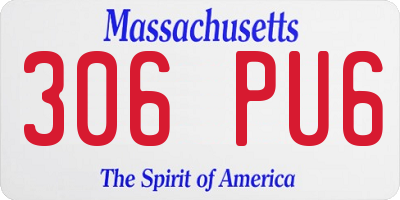 MA license plate 306PU6