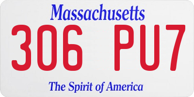 MA license plate 306PU7