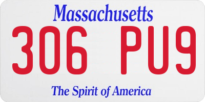 MA license plate 306PU9