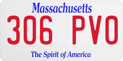 MA license plate 306PV0