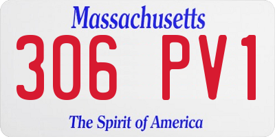 MA license plate 306PV1