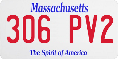 MA license plate 306PV2