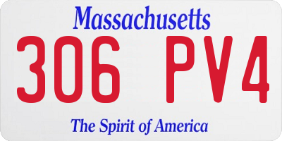 MA license plate 306PV4