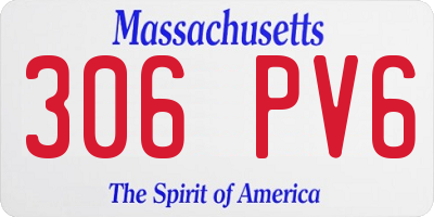 MA license plate 306PV6