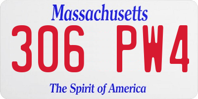 MA license plate 306PW4