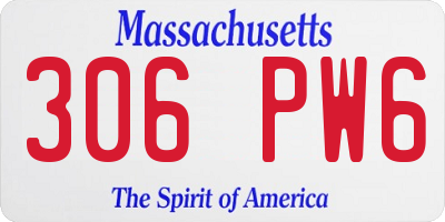 MA license plate 306PW6