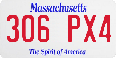 MA license plate 306PX4