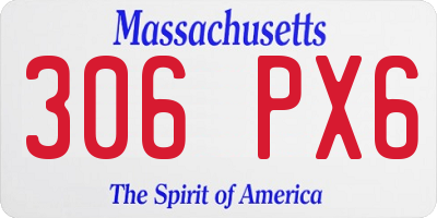 MA license plate 306PX6