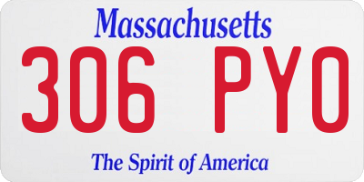 MA license plate 306PY0