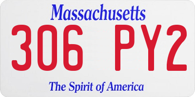 MA license plate 306PY2
