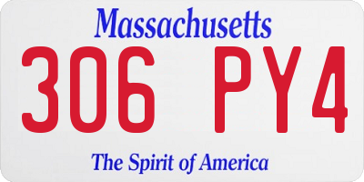 MA license plate 306PY4