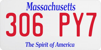 MA license plate 306PY7