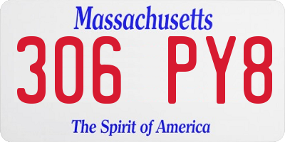 MA license plate 306PY8