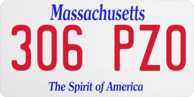 MA license plate 306PZ0