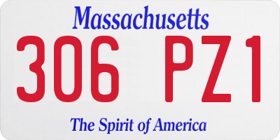 MA license plate 306PZ1