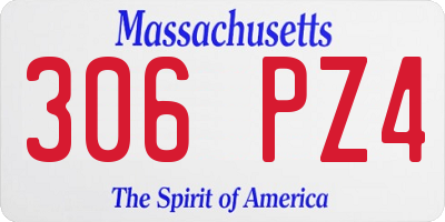 MA license plate 306PZ4