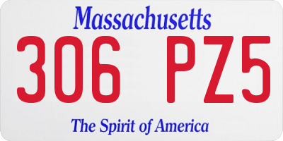 MA license plate 306PZ5