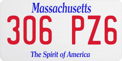 MA license plate 306PZ6