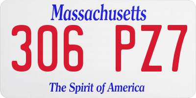 MA license plate 306PZ7