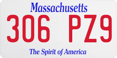MA license plate 306PZ9