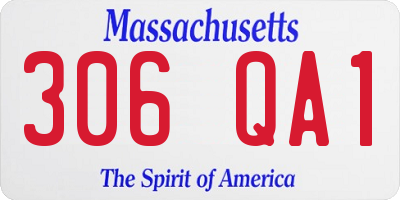 MA license plate 306QA1