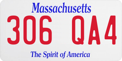 MA license plate 306QA4