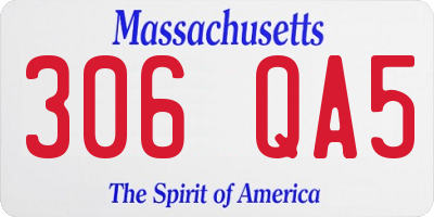 MA license plate 306QA5