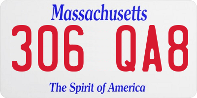MA license plate 306QA8