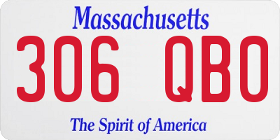 MA license plate 306QB0